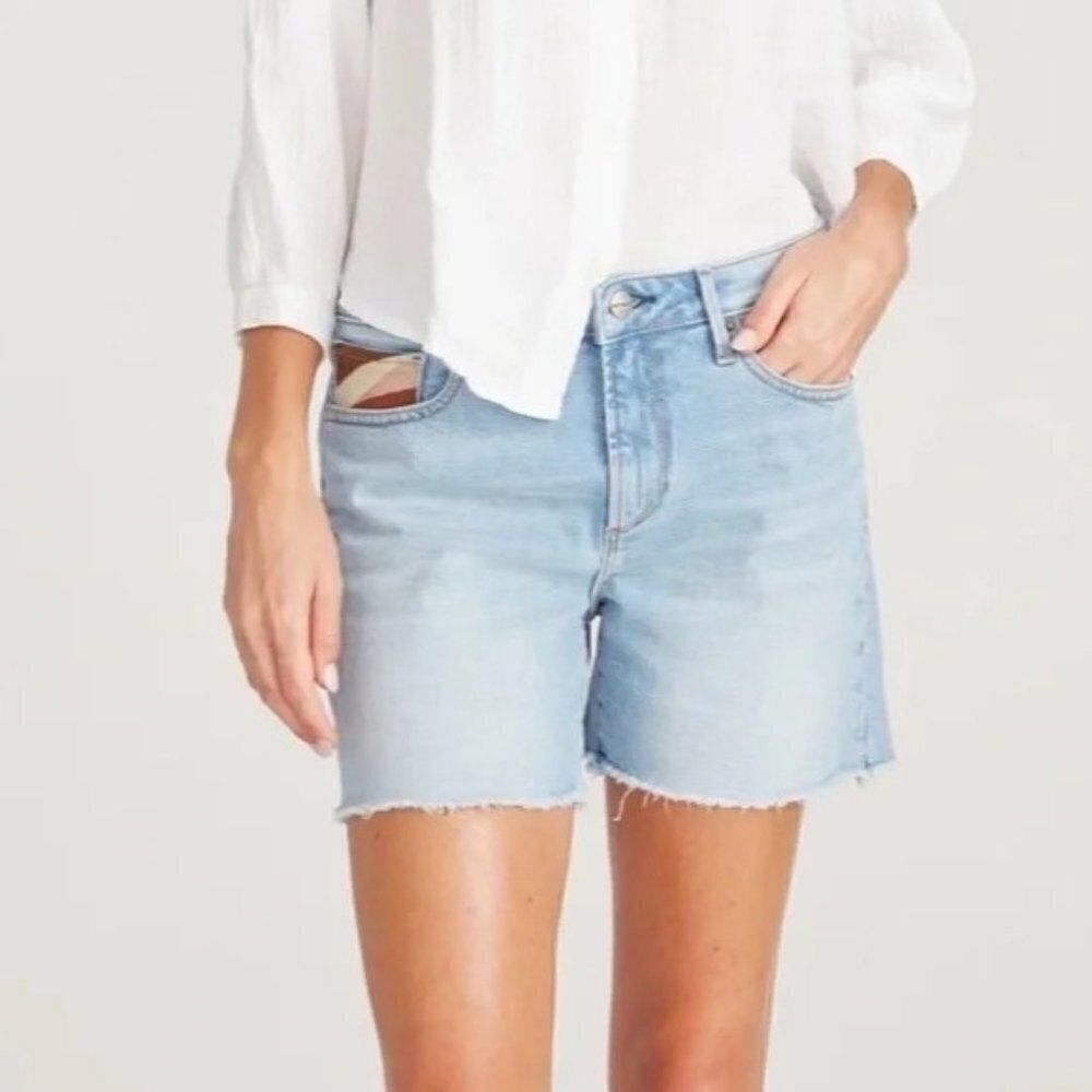 Driftwood Lulu Denim Jean Shorts Embroidered Desert Sky Size 24 NWT $118